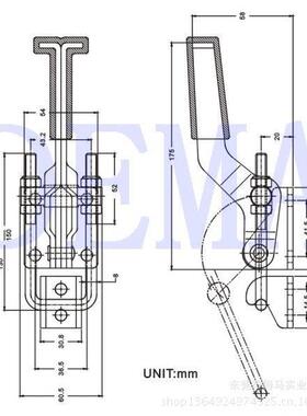 厂家直销DEMA-40341-SS不绣钢快速夹具304材质大搭扣