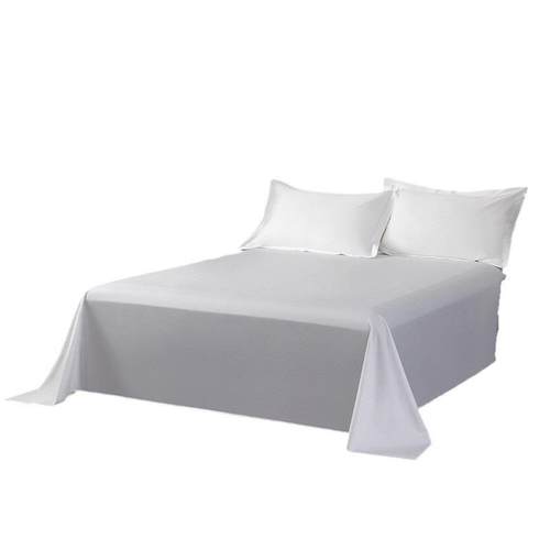 60支全棉贡缎纯白酒店四件套民宿被套床单宾馆床上用品布草