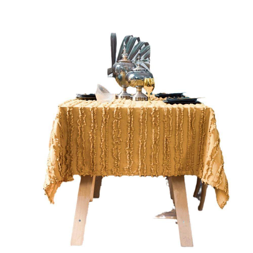 日式ins风棉麻剪花流苏拉毛盖毯沙发毯防尘罩盖巾拍摄背景餐桌布,居家布艺,桌布,淘宝优惠券,粉丝福利购,淘宝优惠卷