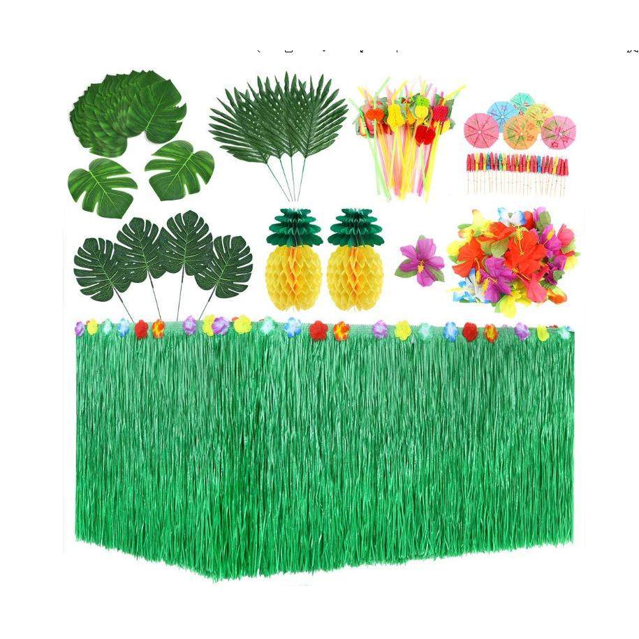 夏威夷生日派对桌裙套装龟背叶木槿花蜂巢菠萝吸管组合节日装饰,节庆用品/礼品,装扮布置套餐,淘宝优惠券,粉丝福利购,淘宝优惠卷