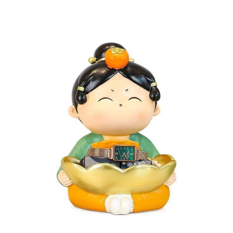 创意古风唐仕女收纳托盘摆件玄关钥匙收纳可爱宫廷女树脂果盘摆设,家居饰品,香薰托盘,淘宝优惠券,粉丝福利购,淘宝优惠卷