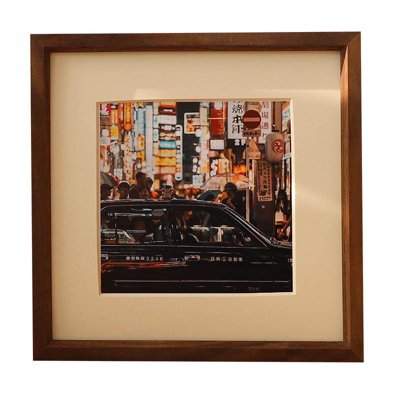 胡桃木相框6寸7寸8寸榫卯实木相框装裱方形相框摆台