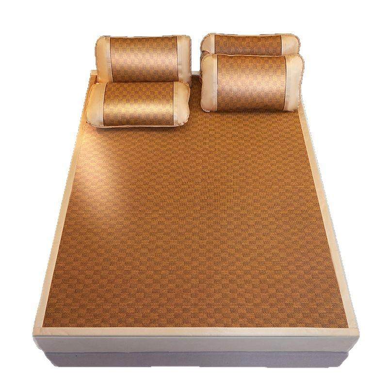 夏季艾草凉席藤席三件套双人床可折叠学生宿舍冰丝席竹席席子,床上用品,藤席,淘宝优惠券,粉丝福利购,淘宝优惠卷