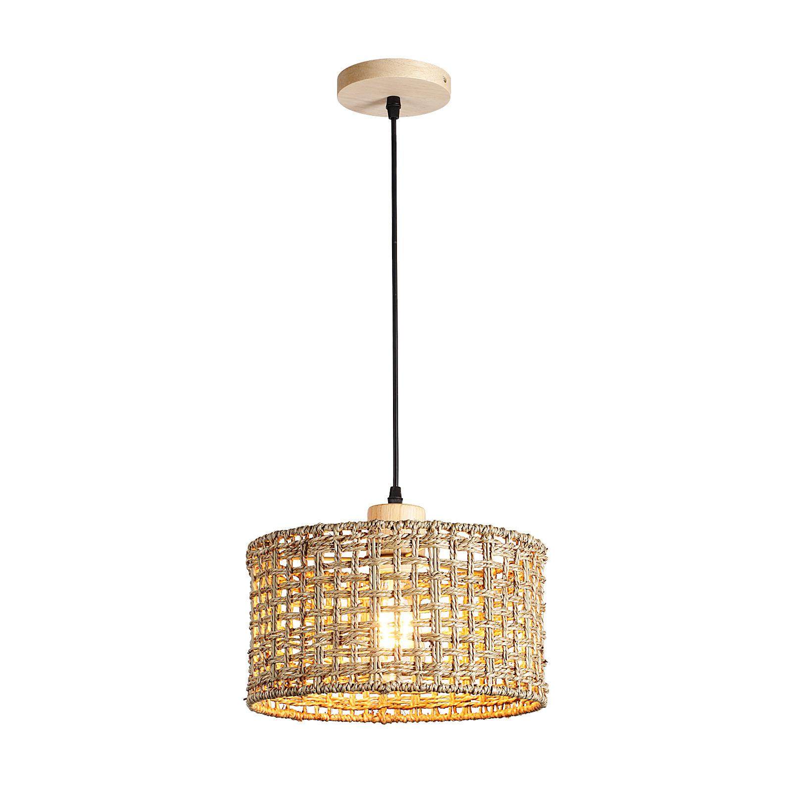 藤编竹编吊灯爆款创意农舍风编织吊灯民宿酒店餐厅吧台灯具,家装灯饰光源,智能吊灯,淘宝优惠券,粉丝福利购,淘宝优惠卷