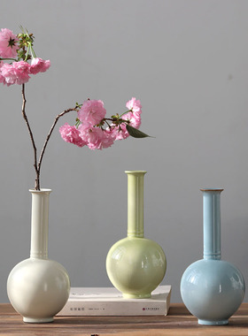 中式瓶花插花花器景德镇陶瓷花瓶