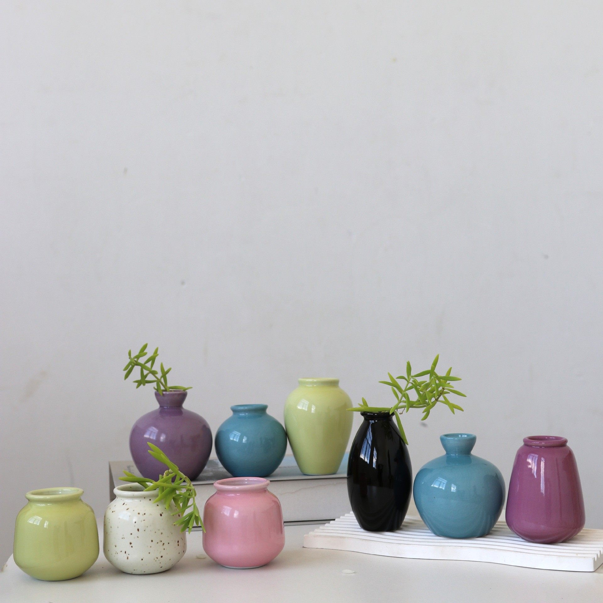 批发景德镇可爱陶瓷小瓶子多巴胺迷你小花瓶台面小号花插水培花器,家居饰品,花瓶,淘宝优惠券,粉丝福利购,淘宝优惠卷