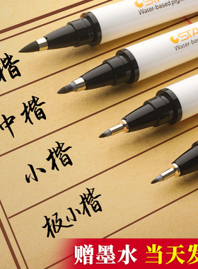 STA/斯塔秀丽笔写字自带笔锋的练字笔小楷抄经软头书法带硬笔专用书法软笔可大楷中性笔钢笔成人书写签字好看