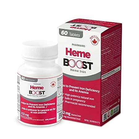 Hemeboost 11.6mg(232mg Heme Iron) I 60 Tablets I High Po