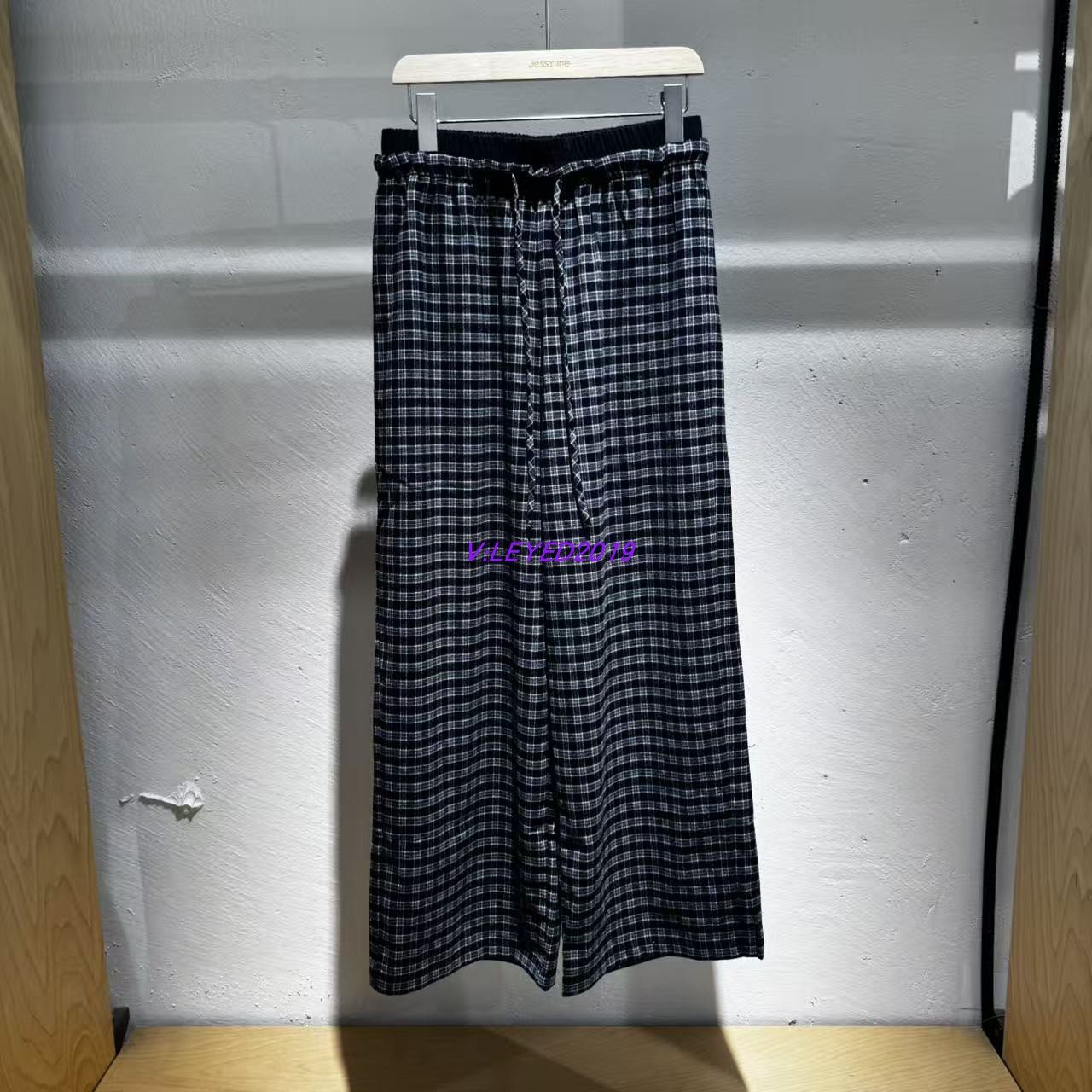 Jessy·Line杰西莱2026秋款专柜正品格子阔腿裤R630110059-539图片