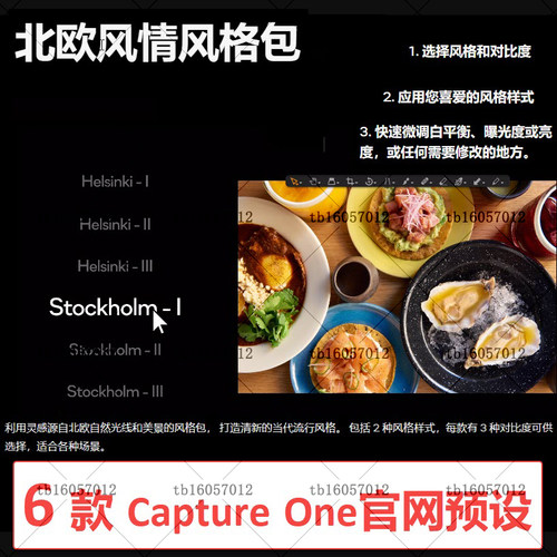 飞思Capture One 26 25 24 23北欧风格预设styles滤镜插件