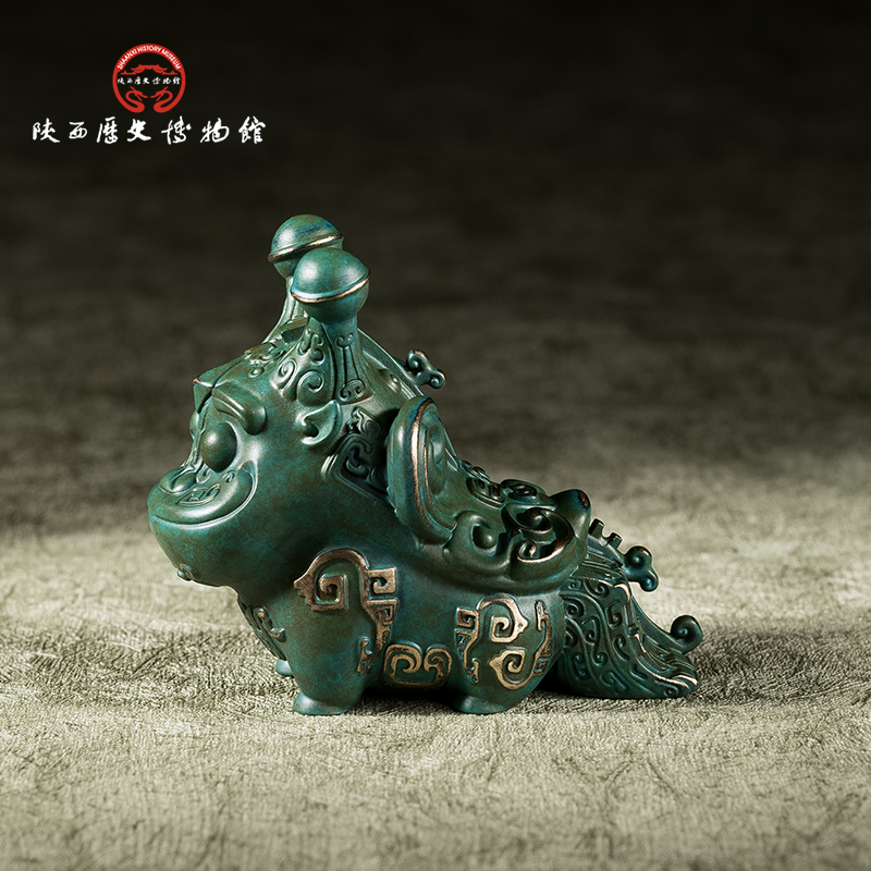 陕西历史博物馆铜师傅西周日己觥铜摆件桌面装饰品西安文创纪念品