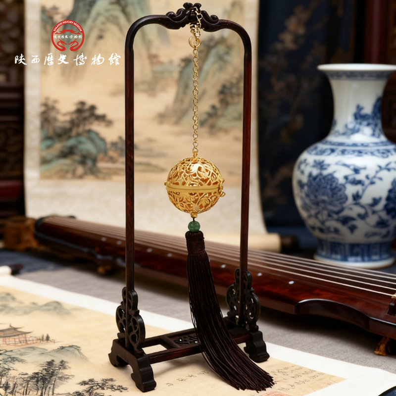 陕西历史博物馆葡萄花鸟纹香囊送妈妈女领导女士闺蜜礼物实用高档