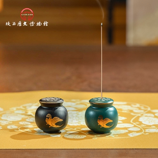 陕历博万仟堂盖托盖置香插家用办公室茶宠创意摆件功夫茶具配件
