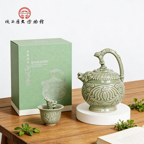 陕历博文创国宝复刻倒注壶摆件