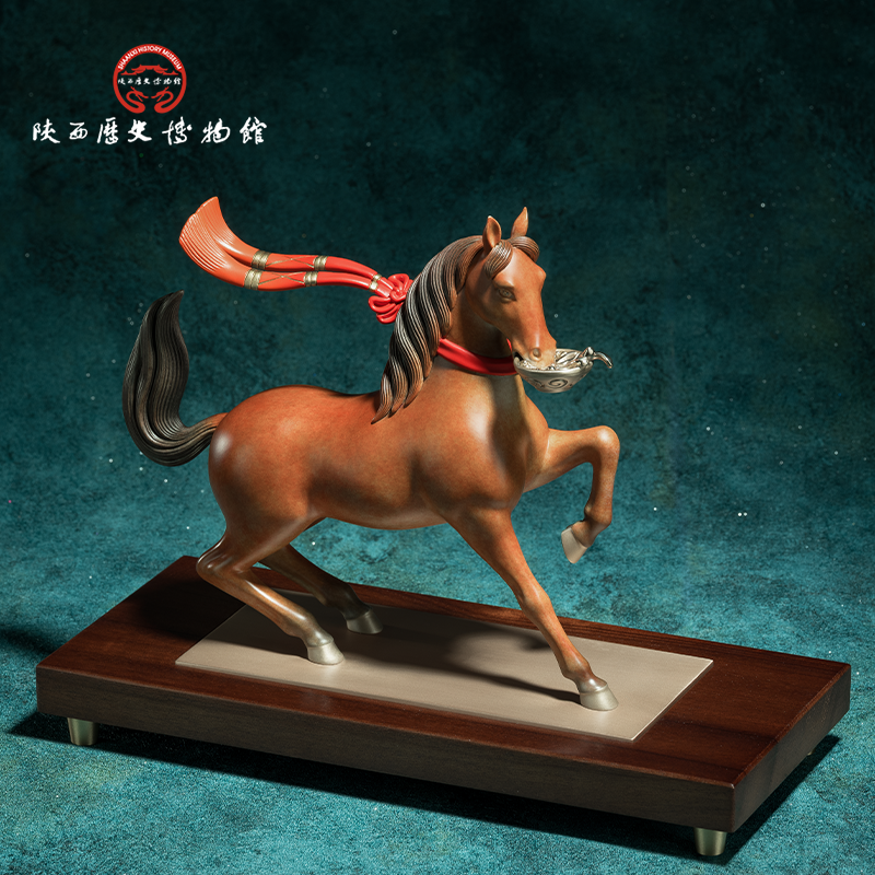 陕西历史博物馆 铜师傅 舞马献瑞铜摆件桌面办公室茶桌客厅装饰品