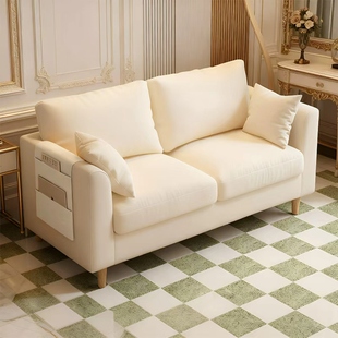 沙发出租房屋卧室服装店简易公寓客厅网红双人三人布艺小户型沙发