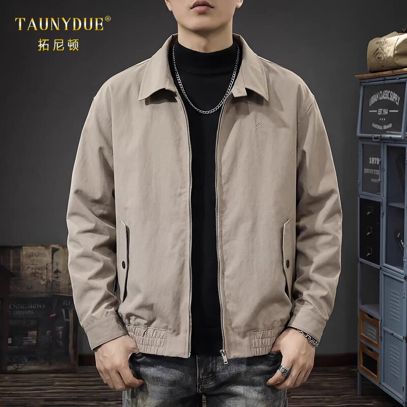 TAUNYDUE男士新款复古工装夹克春