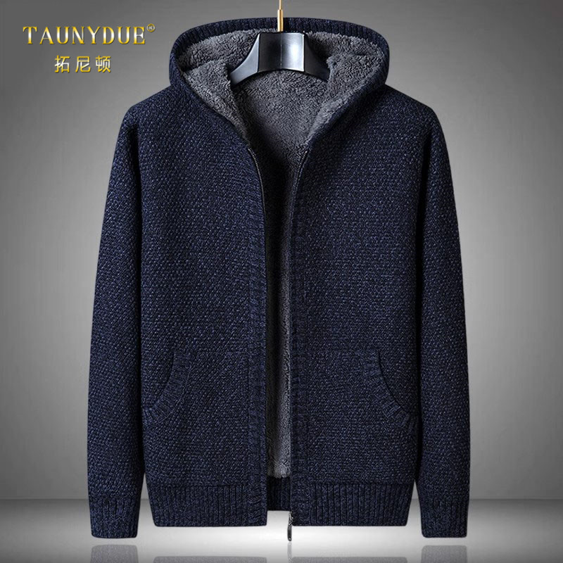 加绒加厚拉链连帽宽松夹克