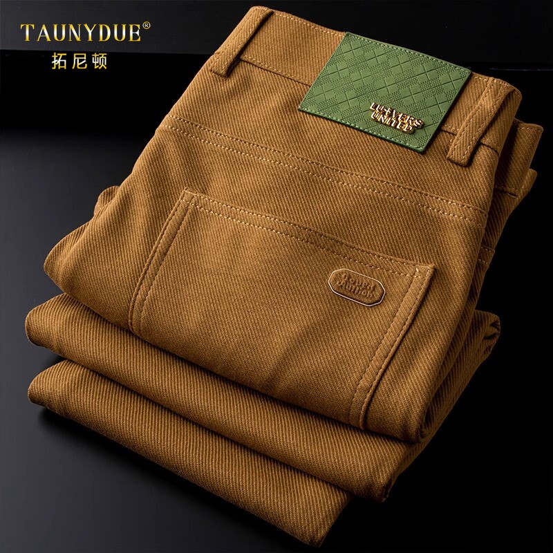 休闲裤男士字母皮牌纯色长裤2025新款夏季薄款修身小直筒西裤男款