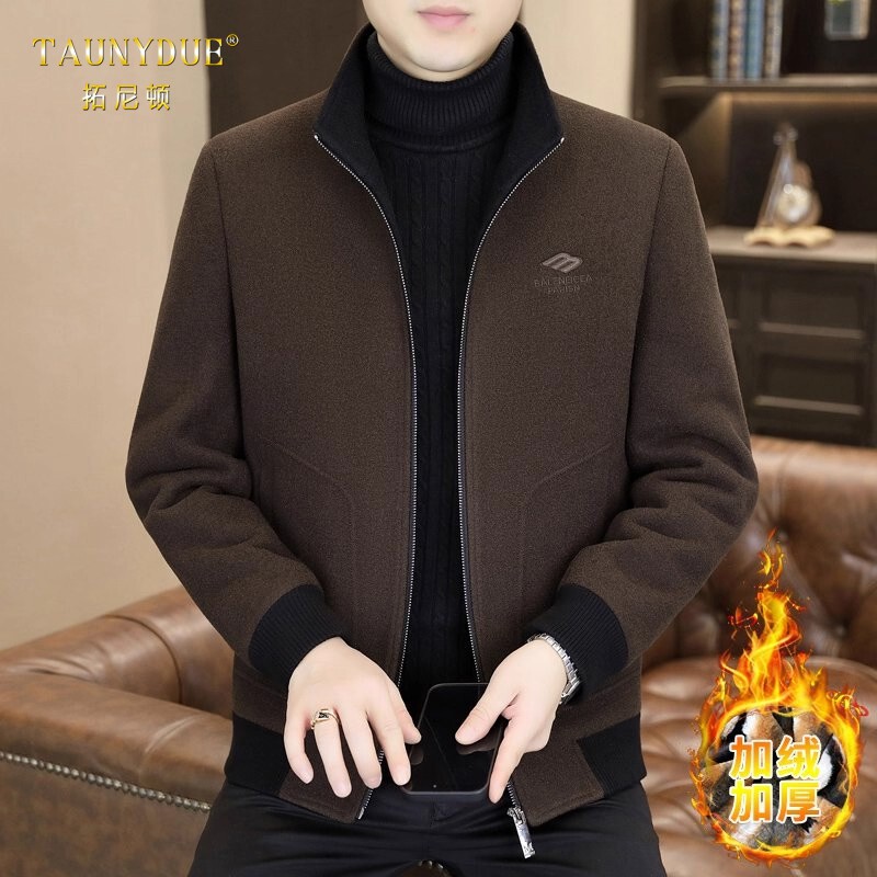 TAUNYDUE绒感加厚夹克男士秋冬
