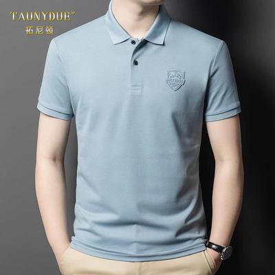 纯棉短袖T恤男士2025夏季高档