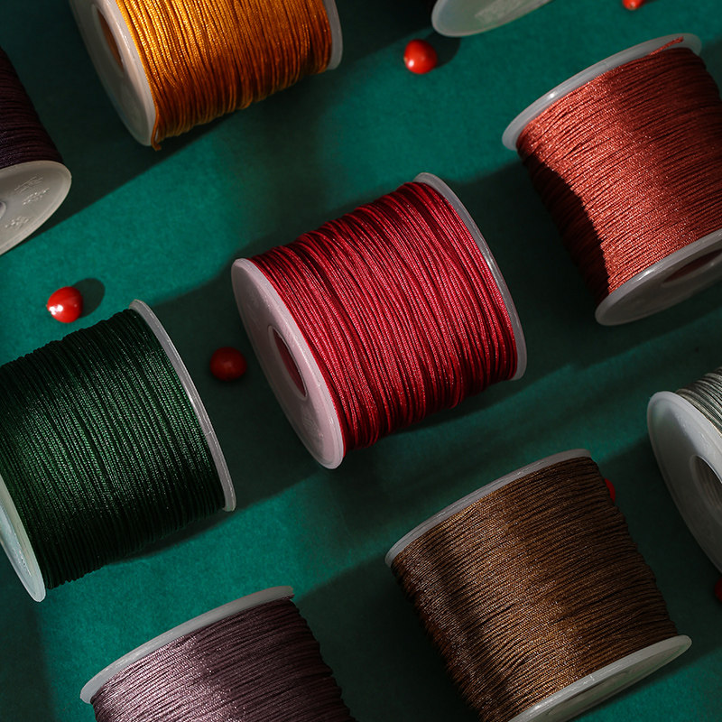 NO. 72 JADE THREAD 0.7MM BRAIDED WIRE BRACELET RED ROPE PENDANT LANYARD BEADED WIRE DIY MATERIAL PACKAGE 120 METERS 2