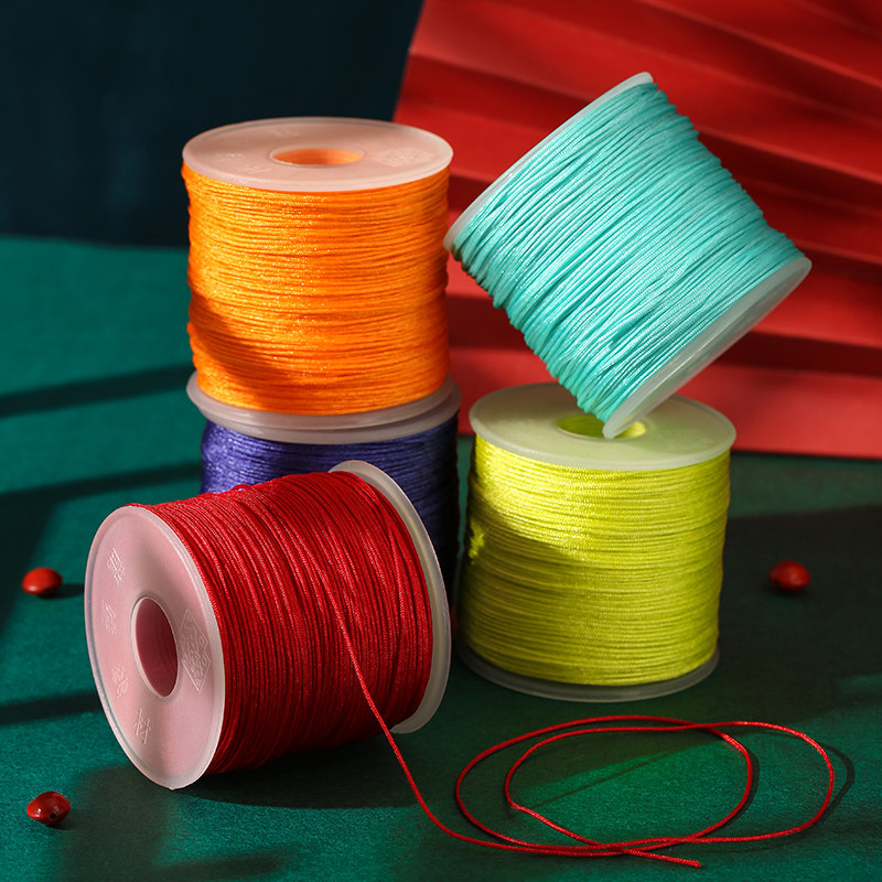 NO. 72 JADE THREAD 0.7MM BRAIDED WIRE BRACELET RED ROPE PENDANT LANYARD BEADED WIRE DIY MATERIAL PACKAGE 120 METERS 2
