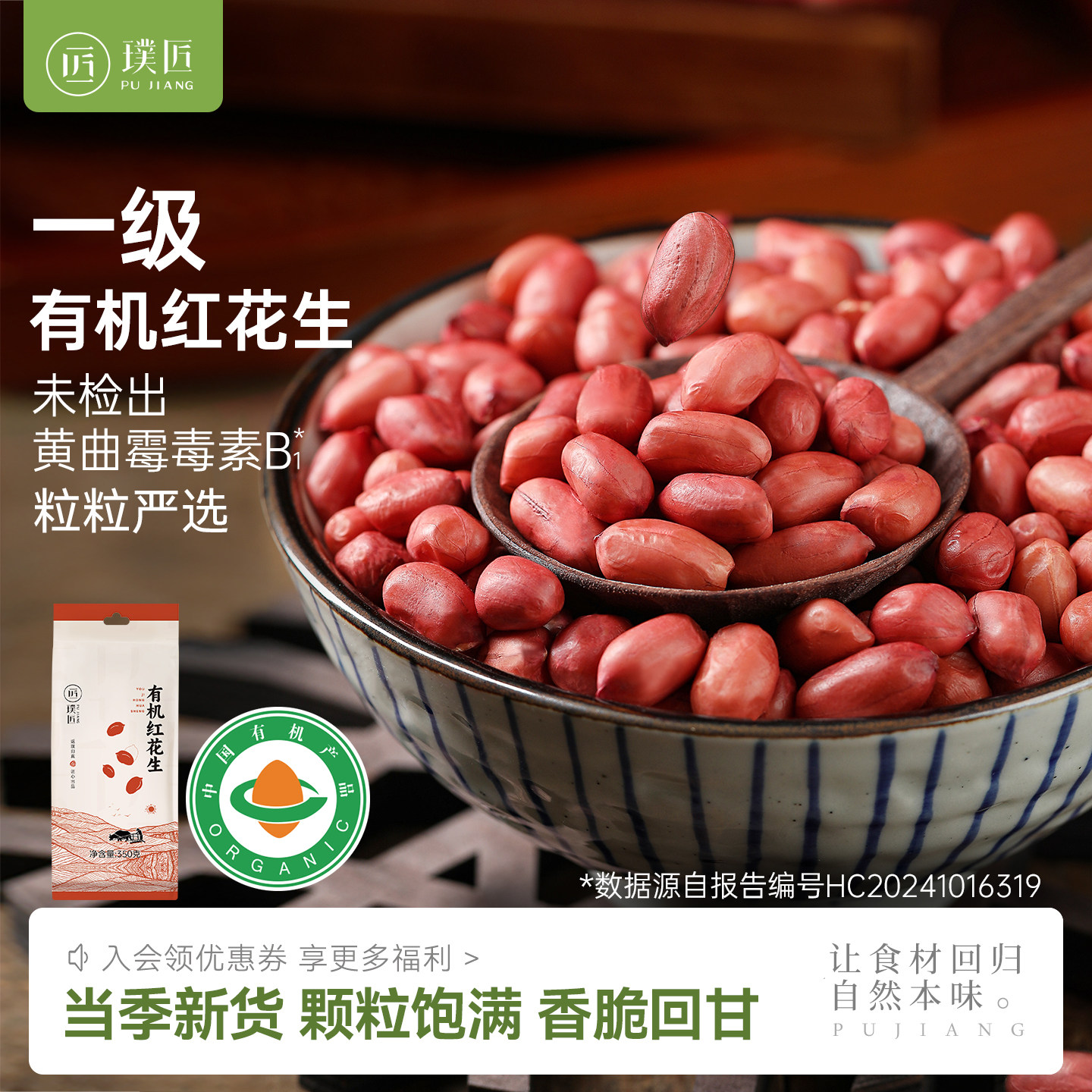 有机红皮花生新货可磨豆浆图片