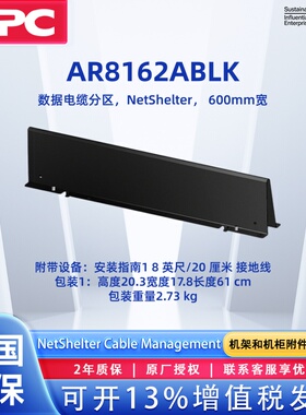 AR8162ABLK Data Cable Partition, NetShelter, 600mm Wide理线