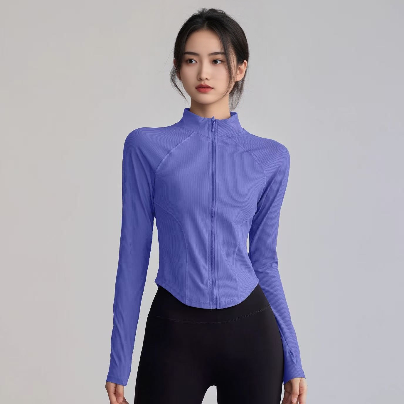 新款立领瑜伽外套跑步户外骑行服