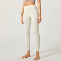 Summer ultra-thin dopamine yoga belt pocket women's high-waisted buttocks lifting nude seamless fitness sports long pants for outerwear thumbnail 6