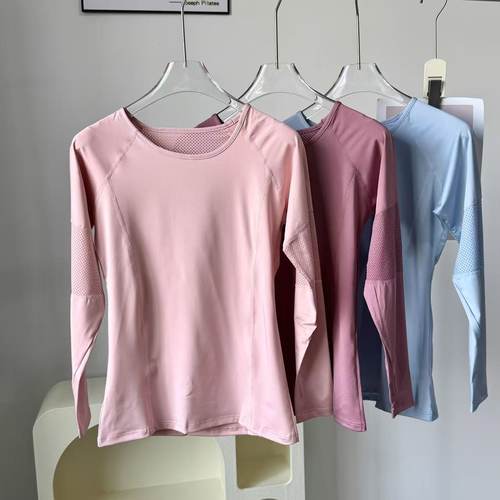 瑜伽服健身上衣速干t恤运动长袖