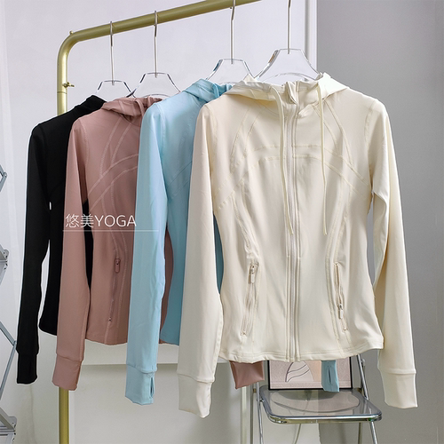 夹克连帽休闲修身瑜伽服运动外套