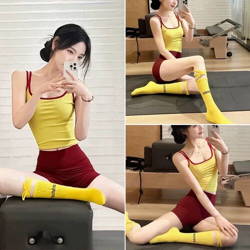 瑜伽服女秋冬新款运动背心女带杯垫运动套装修身普拉提训练健身服