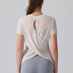 上衣普拉提健身短袖 女训练跑步运动套装 晨跑服 瑜伽服罩衫 2026新款