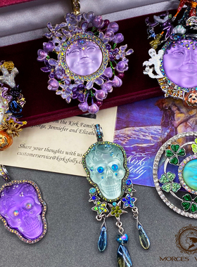 KirksFolly万圣节骷髅月亮项链