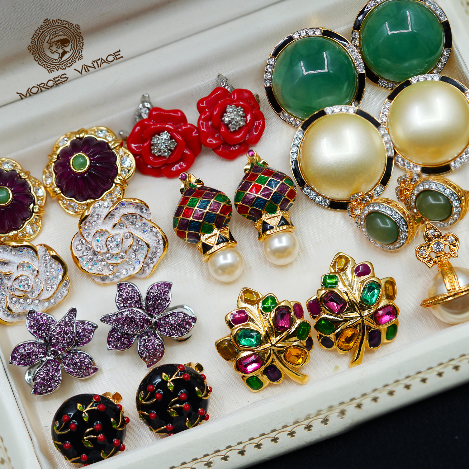 JOANRIVERS珐琅TRIFARIKJL耳环