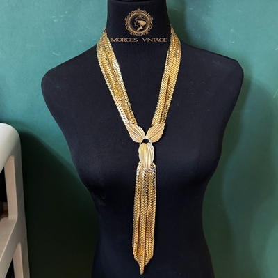 Whiting&Davis金属瀑布围巾项链
