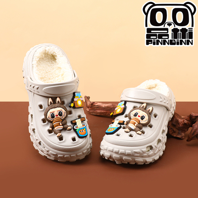 拉布布2025新款小孩居家棉拖鞋冬