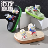 Детские слайдеры, летние мультяшные тапочки для мальчиков, износостойкая детская пляжная обувь на платформе