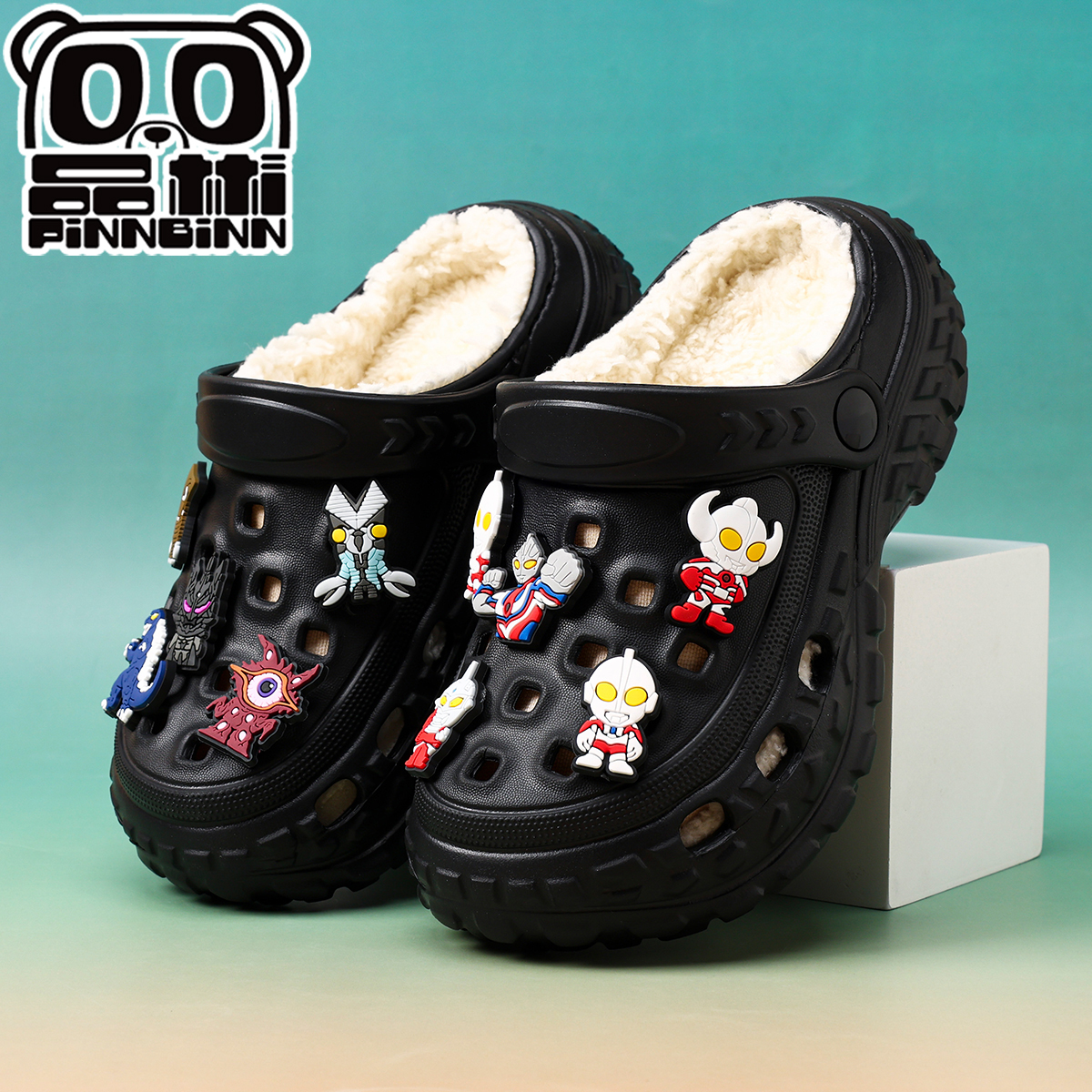 奥特曼男童棉拖鞋卡通新款儿童棉鞋居家保暖加绒男孩宝宝室内防滑