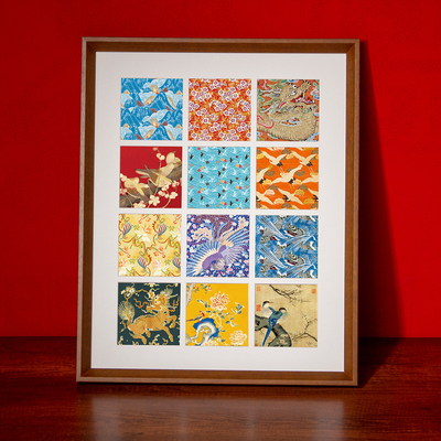 故宫明信片装裱卡纸定制中式相框