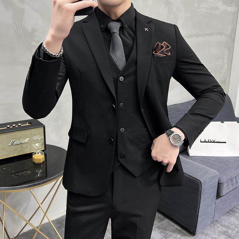 2025春季新西装套装修身商务休闲大码工西服男士礼服SJT9889-P265