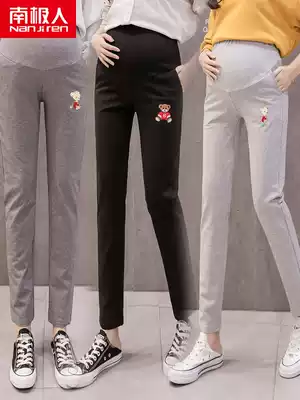 Pregnant women pants wear maternity clothes spring and autumn thin pregnant women's pants autumn and winter plus velvet women's autumn long inner pants autumn wear