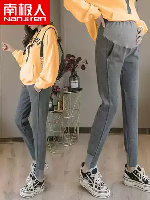 Pregnant women's pants spring and autumn wear pregnant women's clothes spring and autumn new bottoming sports pants cotton casual pants pregnant women's autumn clothes
