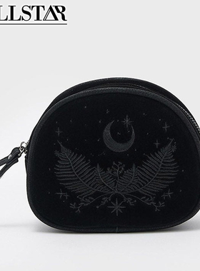 吉儿朋克】哥特Moonflower刺绣绒布化妆包英国原装进口Killstar