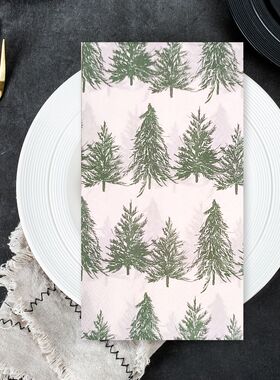 整包40x33cm松树满张面巾彩色餐巾纸纸巾手帕纸手工材料