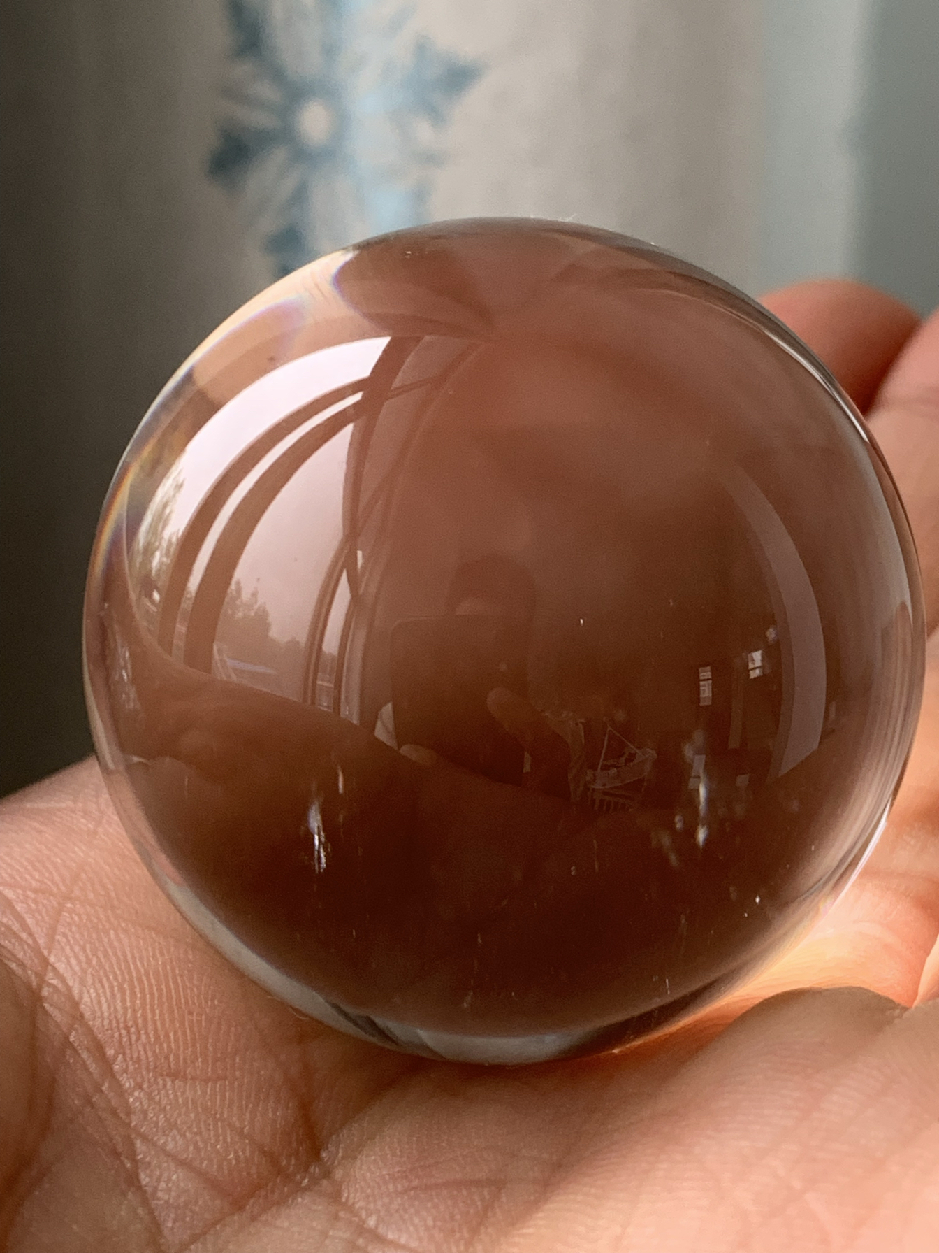 巴西淡茶黄浩瀚星空水晶球特色摆件