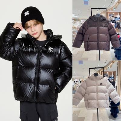 MLB儿童80%鸭绒防水连帽羽绒服