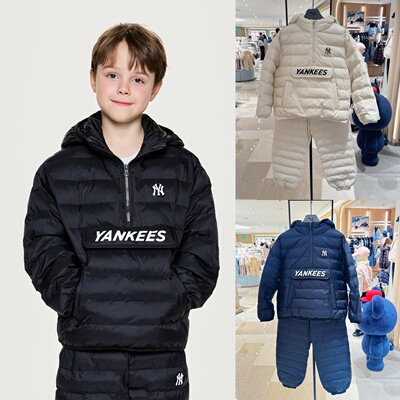 MLB儿童半拉链连帽棉服外套棉裤